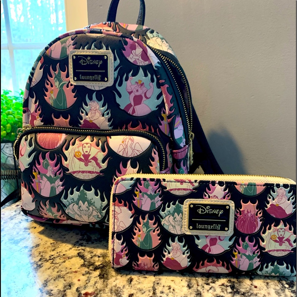 Loungefly Disney Villain Backpack and Wallet
